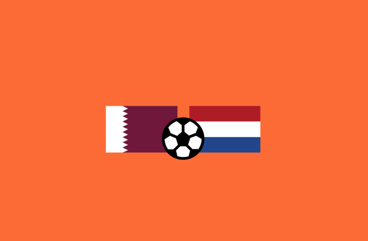 World Cup match between the Netherlands and Qatar