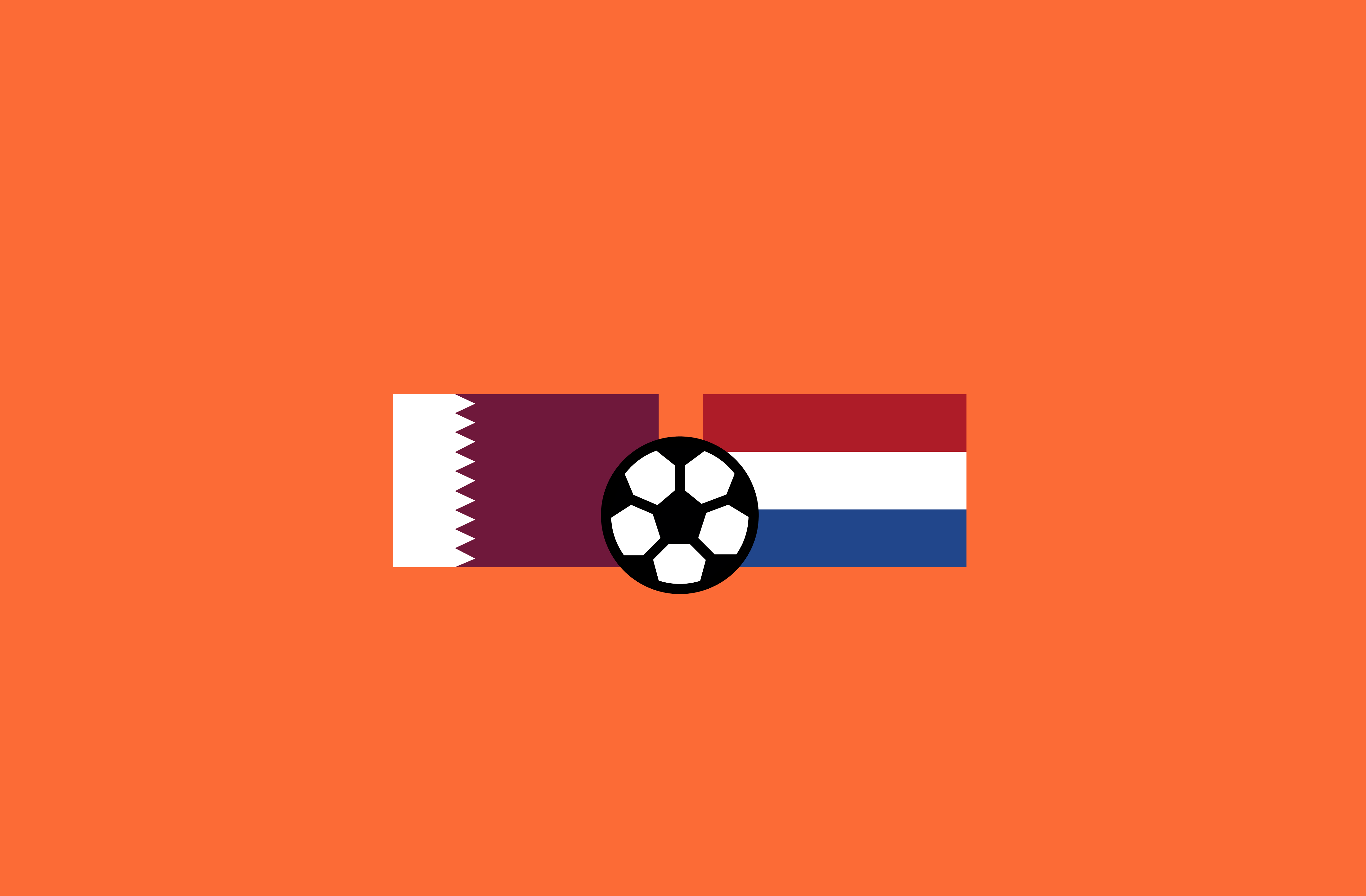 World Cup match between the Netherlands and Qatar